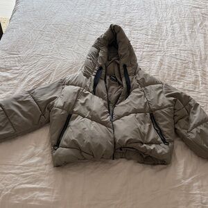 Zara Beige Hooded Jacket